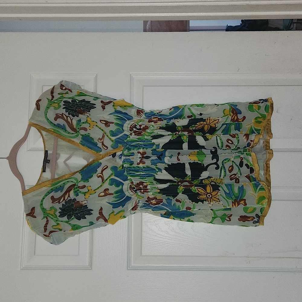 Vintage bob halev embroidered baby doll blouse